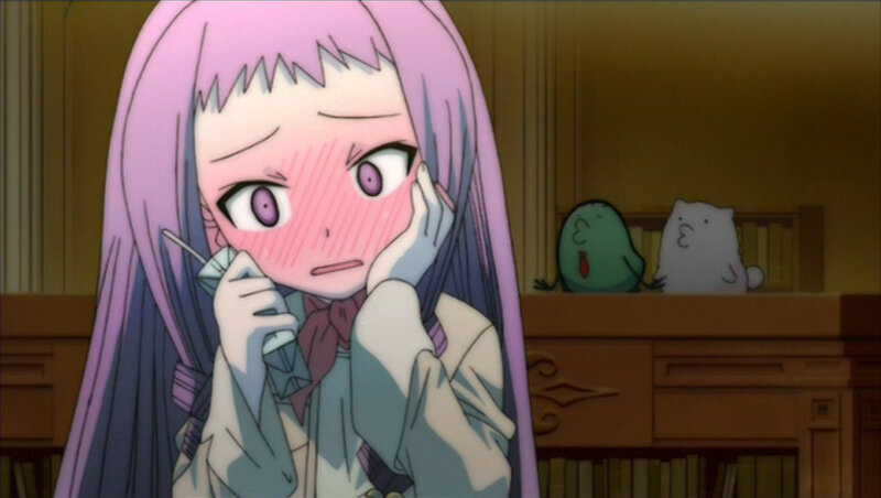 anime girl on phone