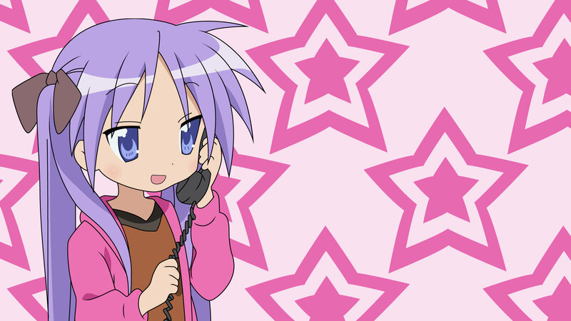 anime girl on phone call