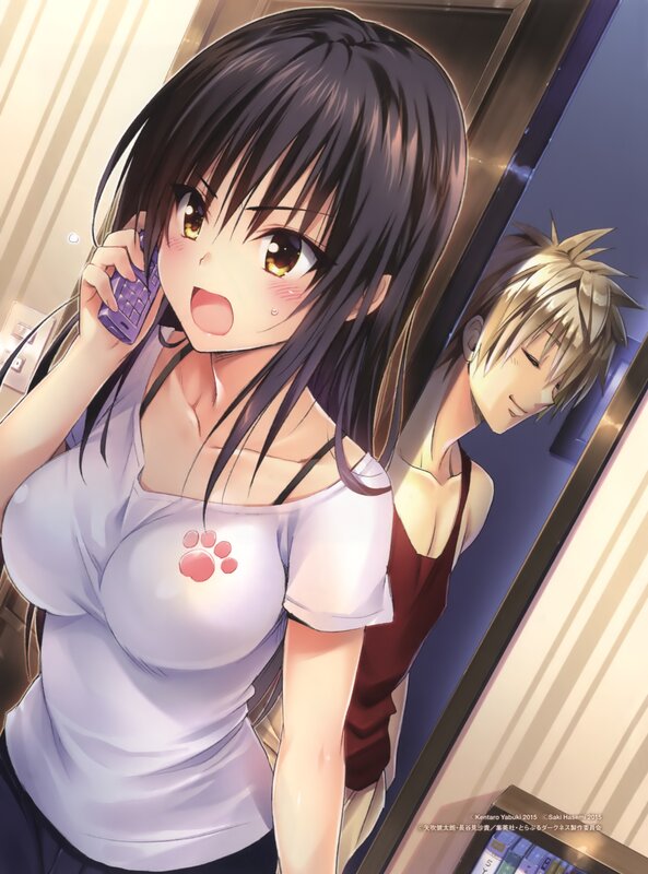 Anime Girl on Phone — Purple, Dramatic, Boy