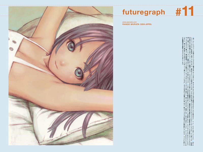 anime girl on pillow