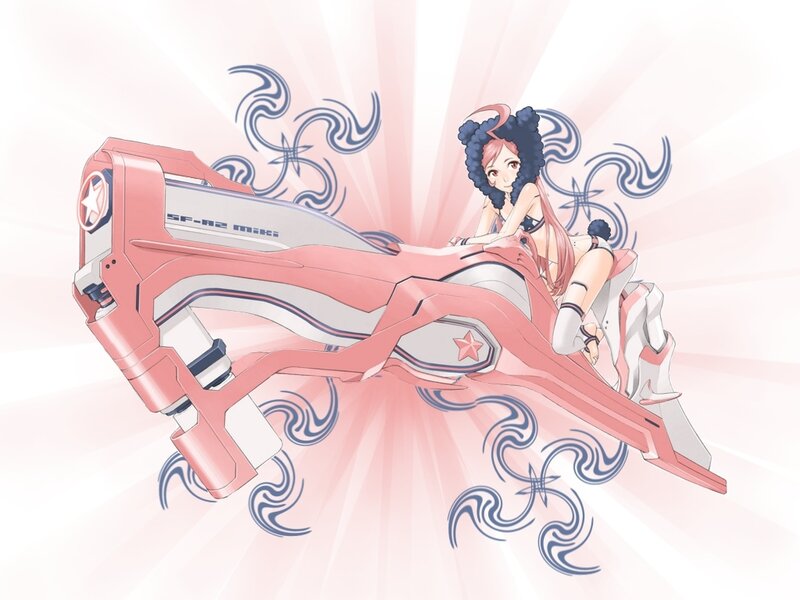 Anime Girl on Pink Mech