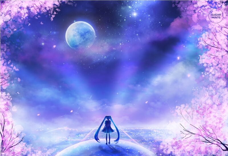 Anime Girl on Planet