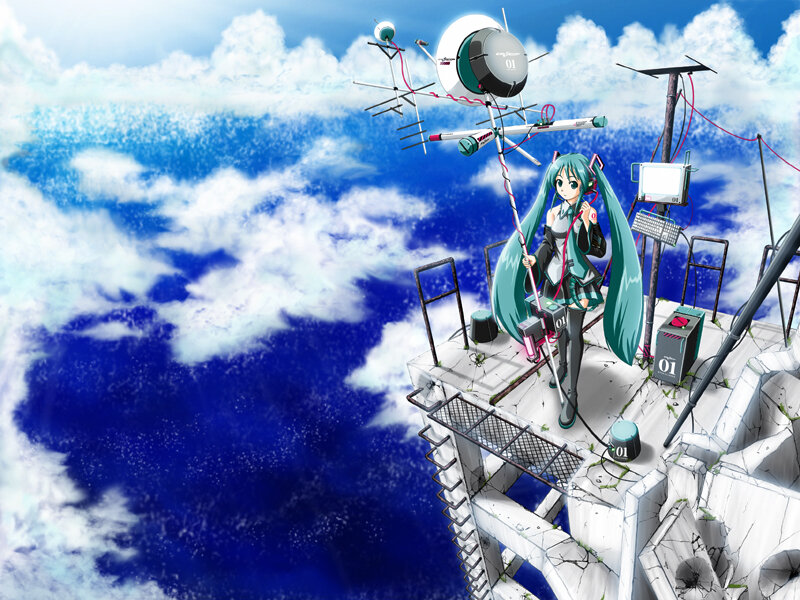 Anime Girl on Platform — Blue