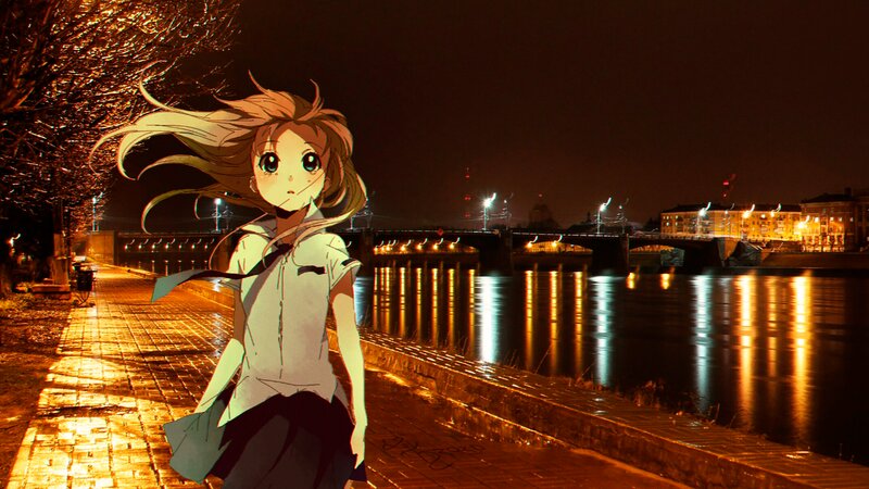 Anime Girl on Riverside