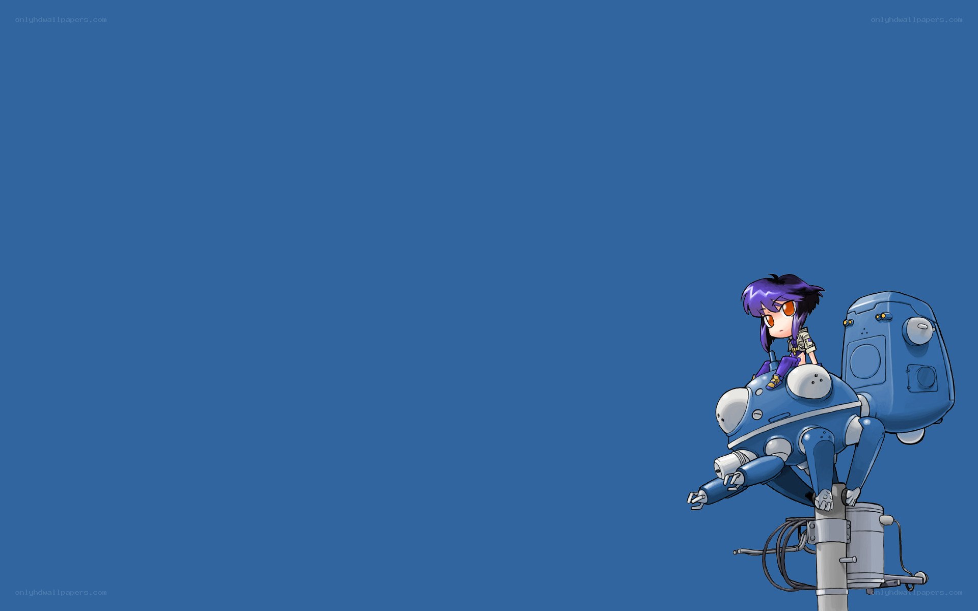 anime girl on robot