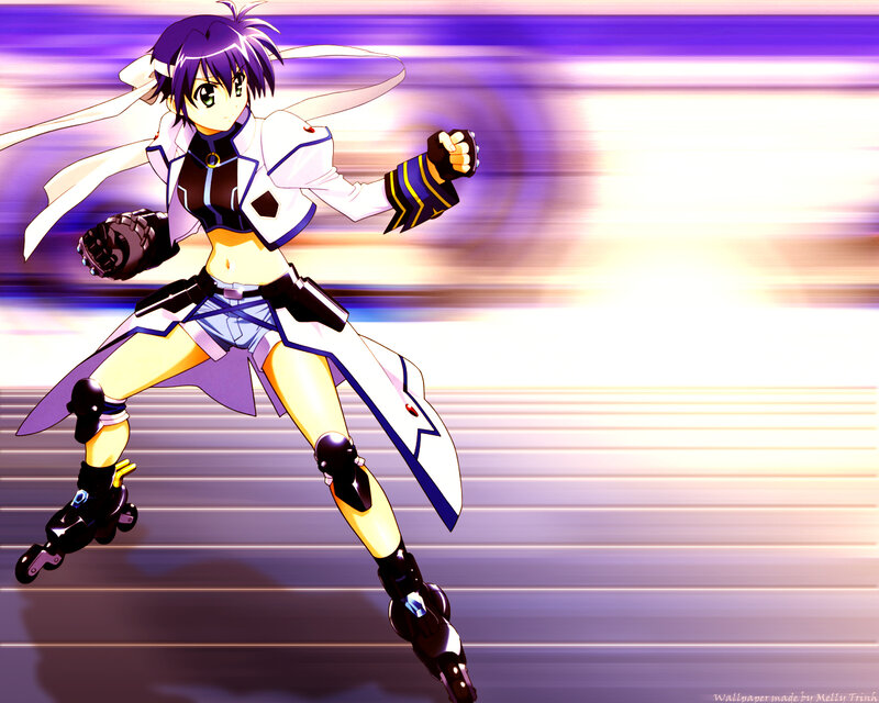 anime girl on roller skates