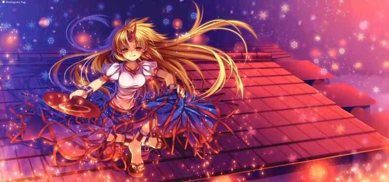 Anime Girl on Rooftop — Purple, Magical
