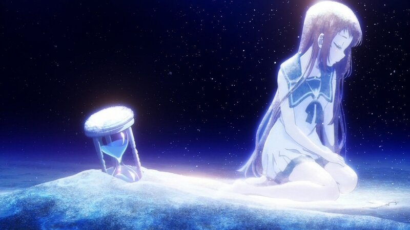 Anime Girl on Sand — Blue