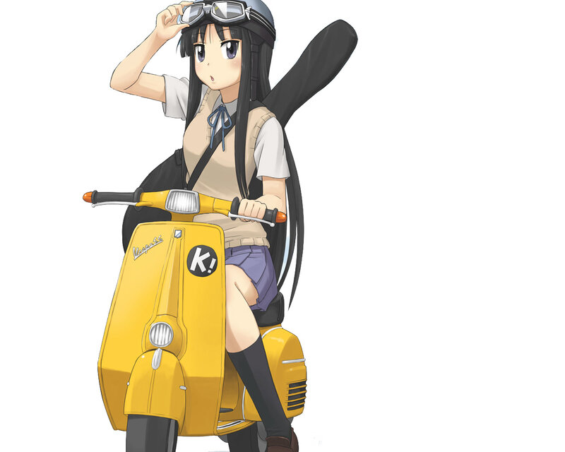 anime girl on scooter