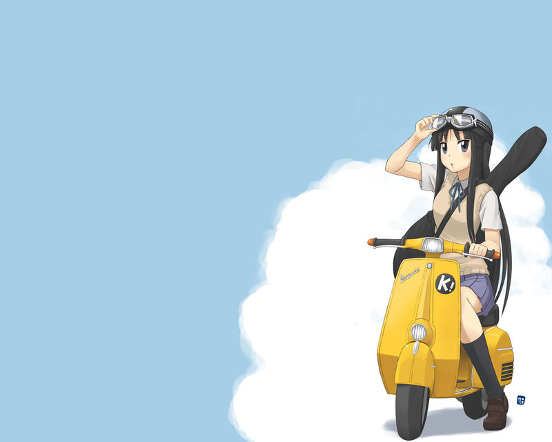 anime girl on scooter