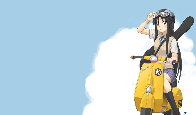 anime girl on scooter