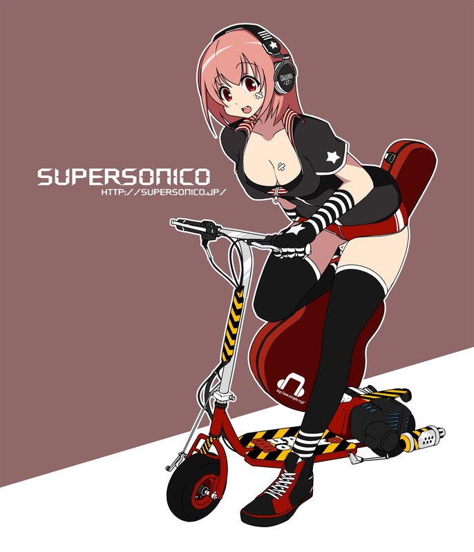 Anime girl on scooter
