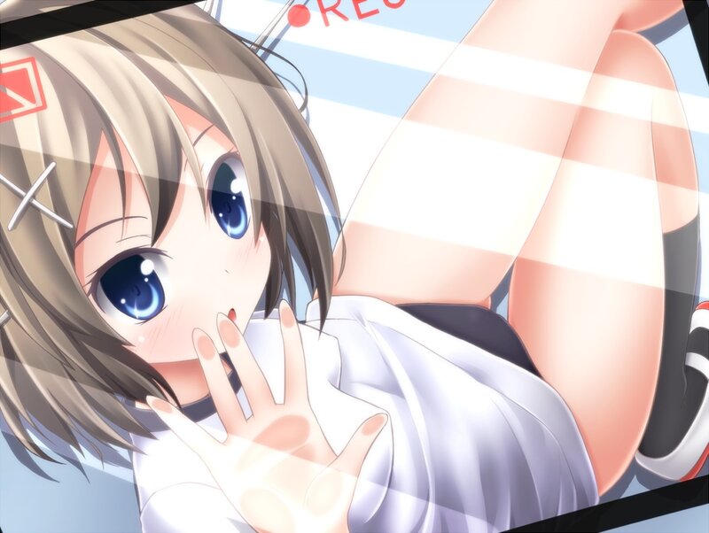 Anime Girl on Screen — White