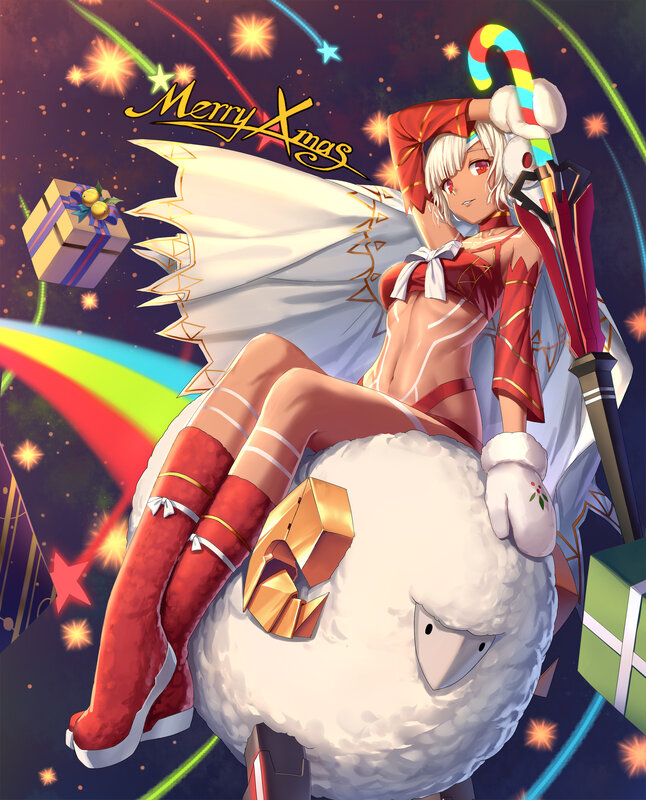 Anime Girl on Sheep