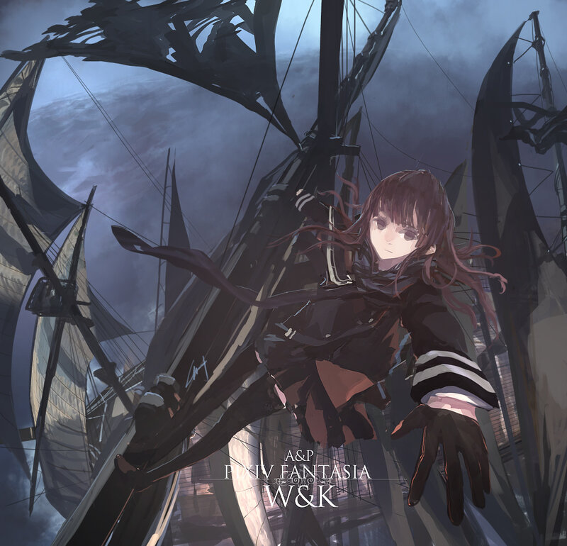 Anime Girl on Ship — Black
