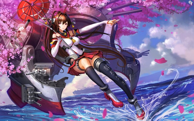 Anime Girl on Ship — Pink