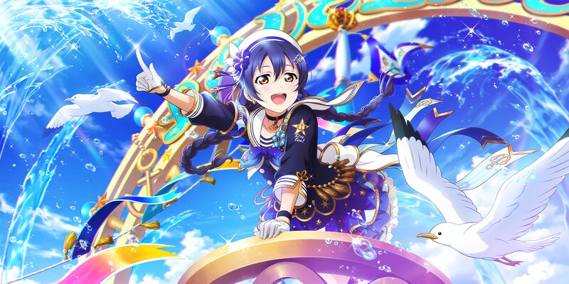 Anime Girl on Ship Wheel