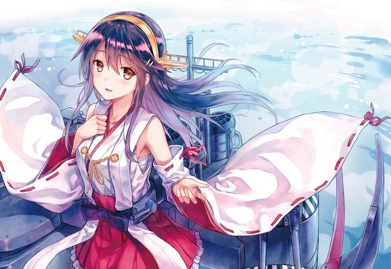 Anime Girl on Ship — White