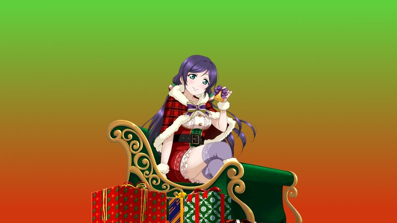 Anime Girl on Sleigh