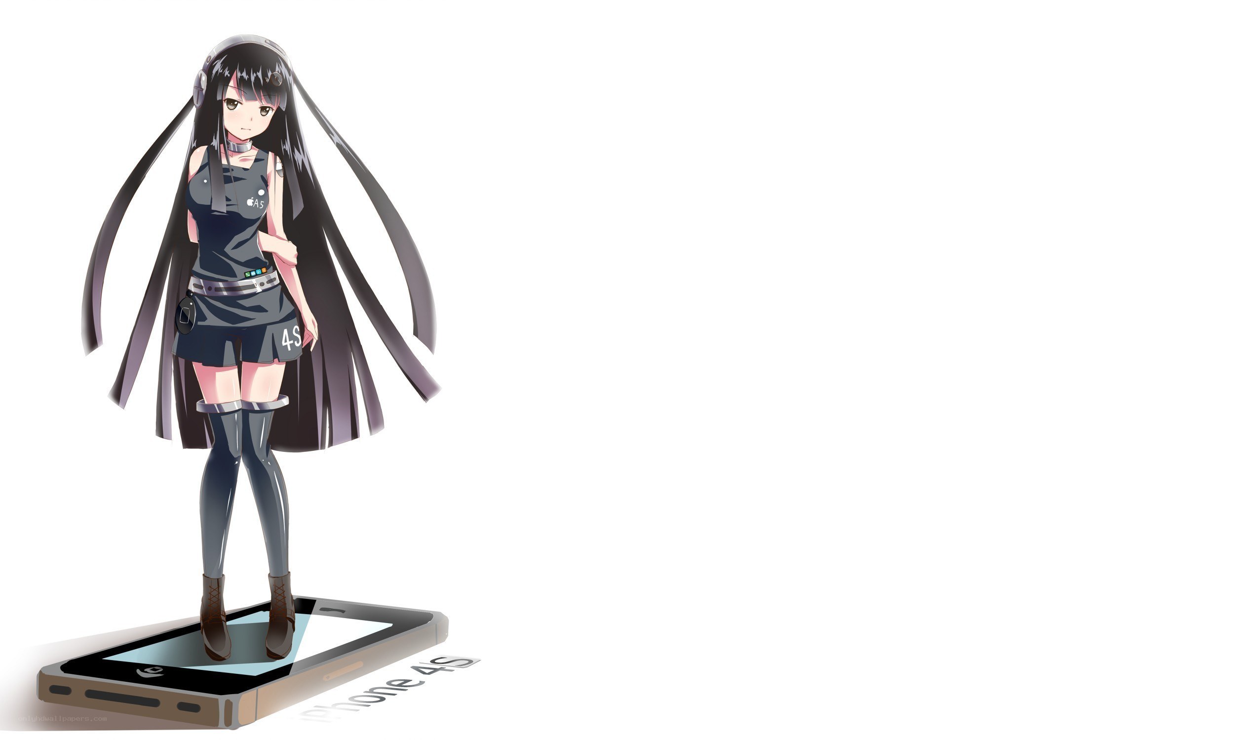 anime girl on smartphone