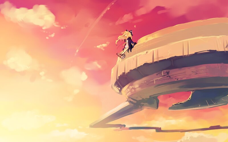 Anime Girl on Spaceship
