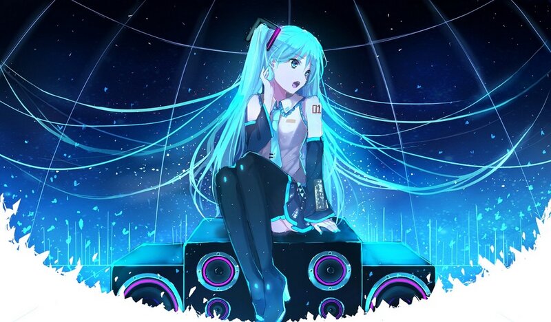 Anime Girl on Speakers