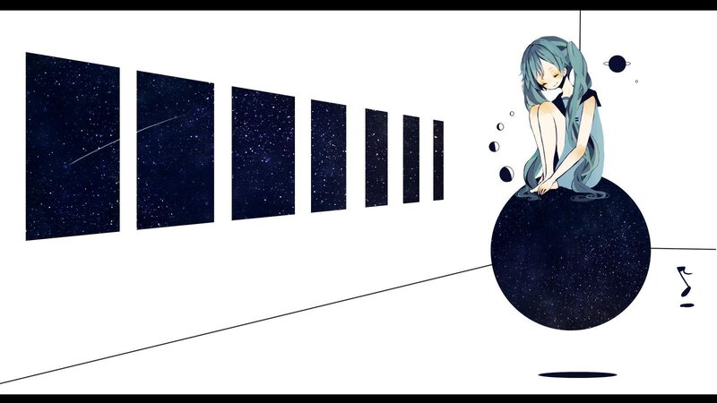 Anime Girl on Sphere