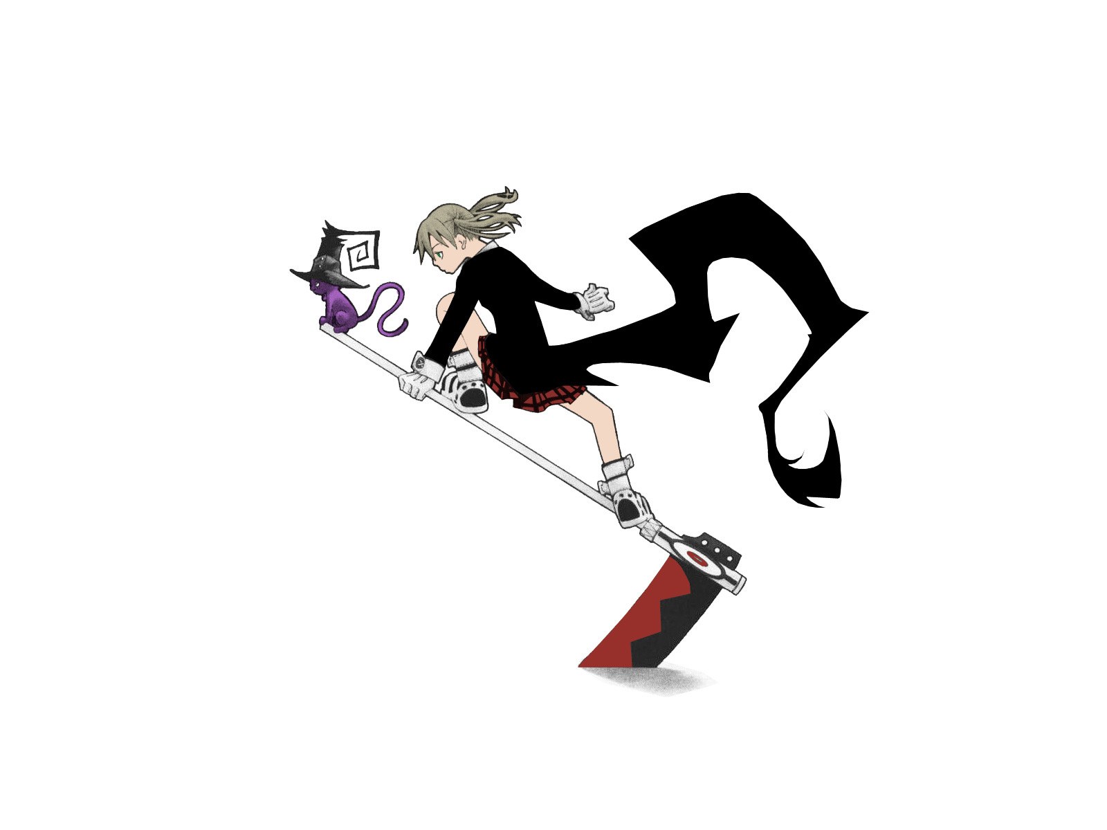 anime girl on staff