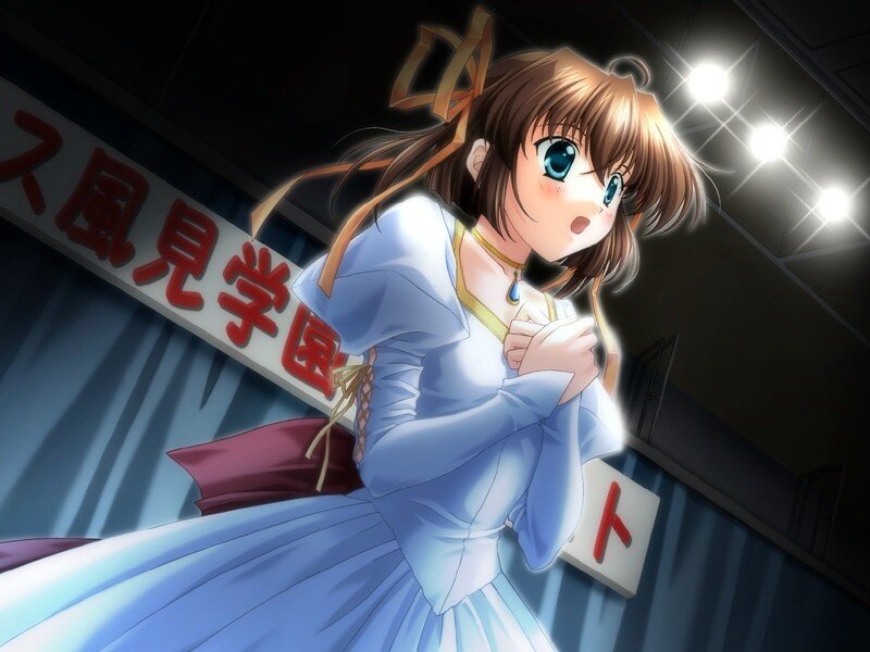 anime girl on stage