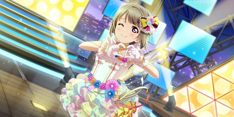 Anime Girl on Stage — Pink, Energetic, Night, Cityscape