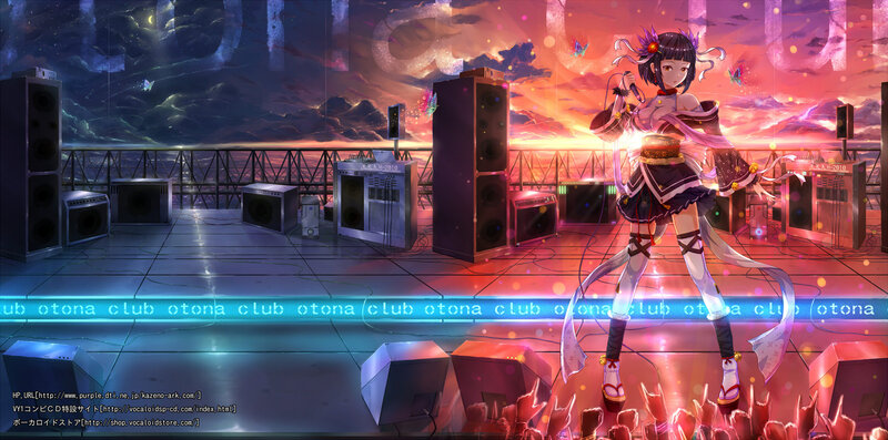 Anime Girl on Stage — Purple