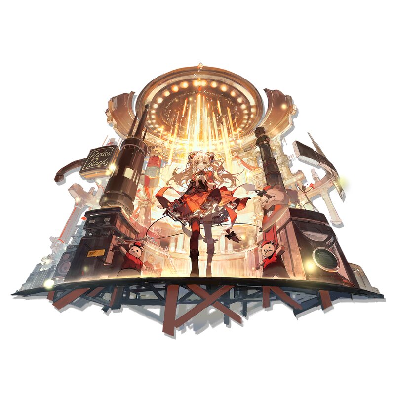 Anime Girl on Stage — Red, Dramatic