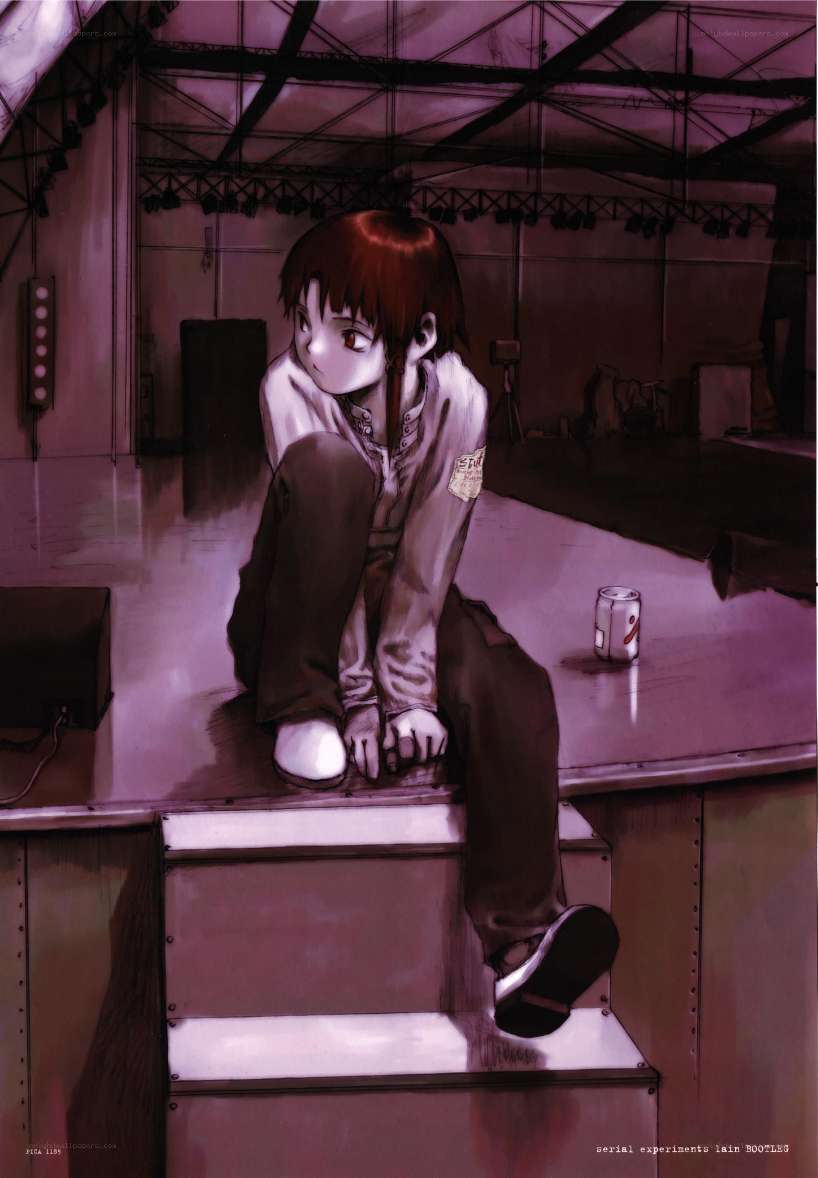 anime girl on stage steps