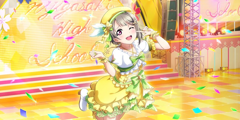Anime Girl on Stage — Yellow