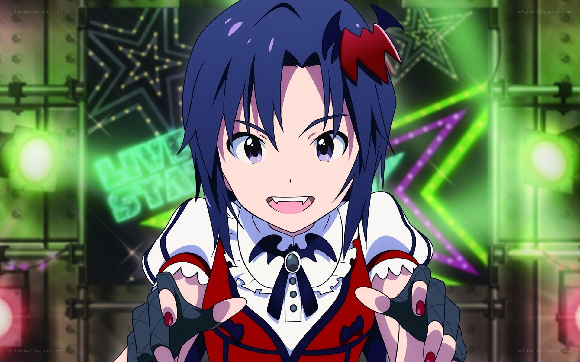 anime girl on stage