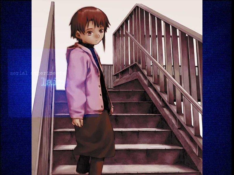 anime girl on staircase