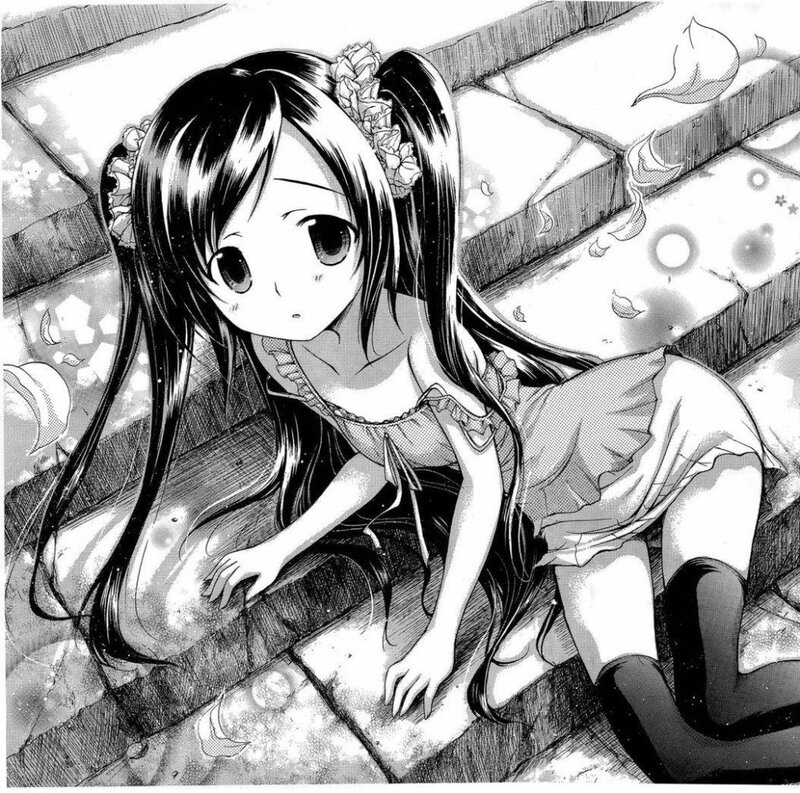 anime girl on stairs