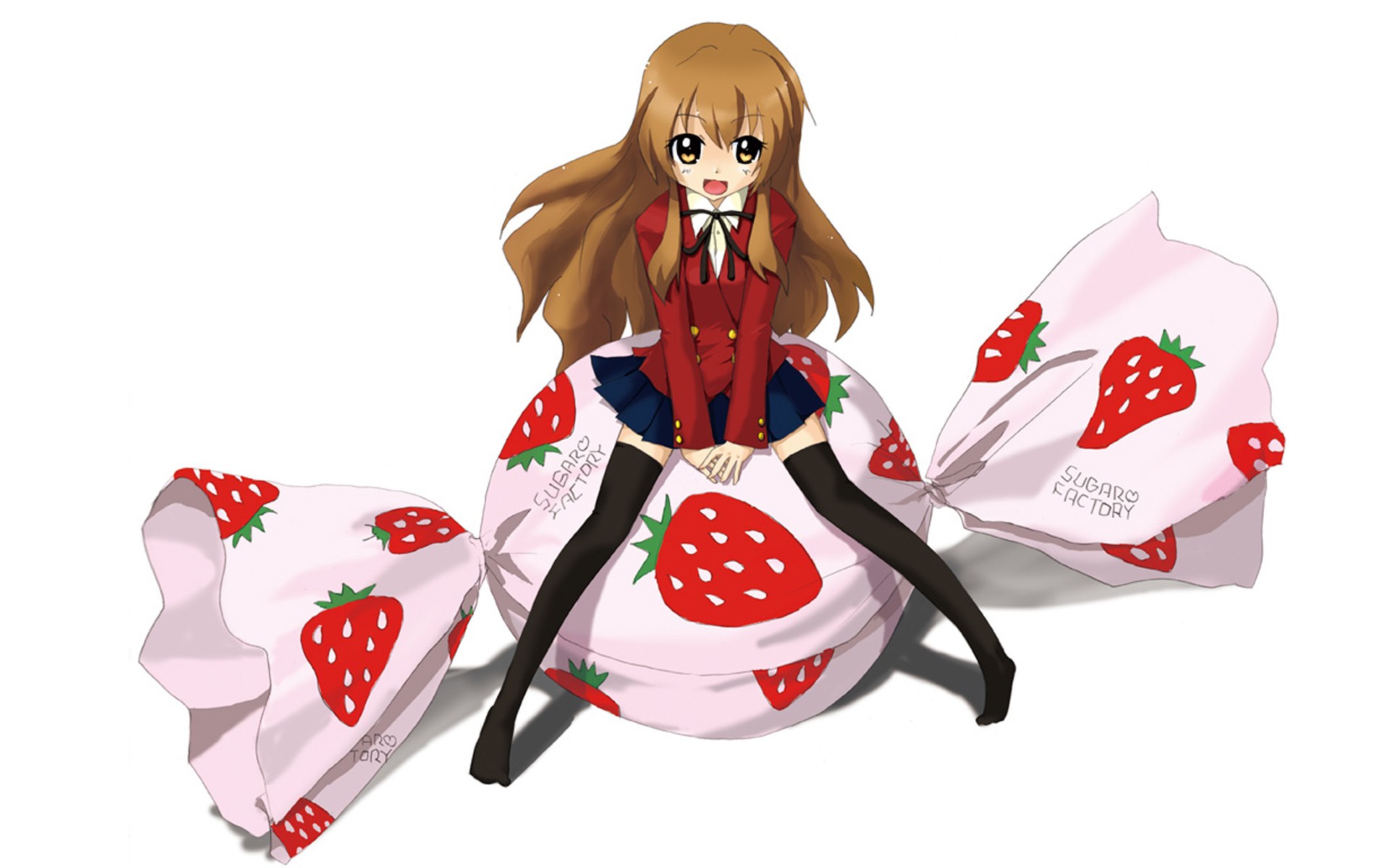 anime girl on strawberry candy