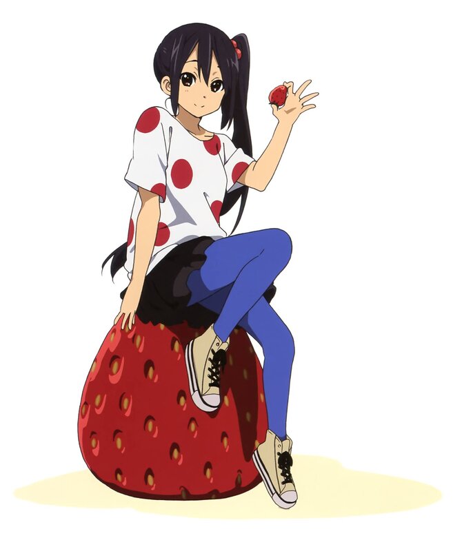 Anime Girl on Strawberry