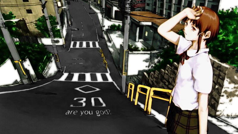 Anime Girl on Street — White