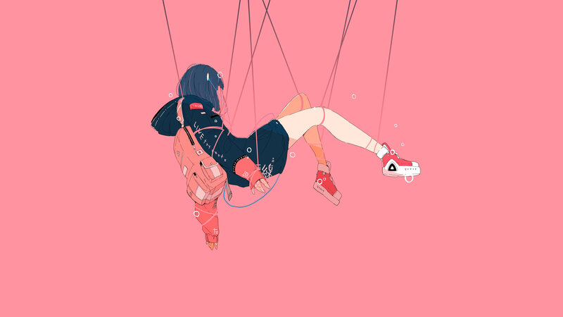 Anime Girl on Strings