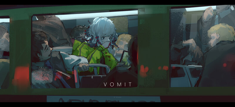 Anime Girl on Subway