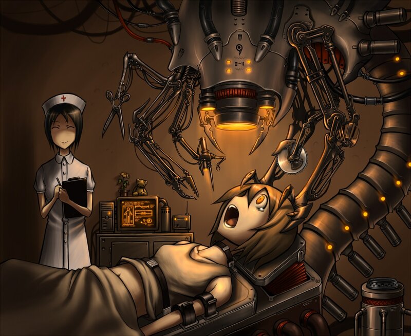 Anime Girl on Surgery Table