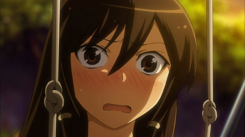 anime girl on swing