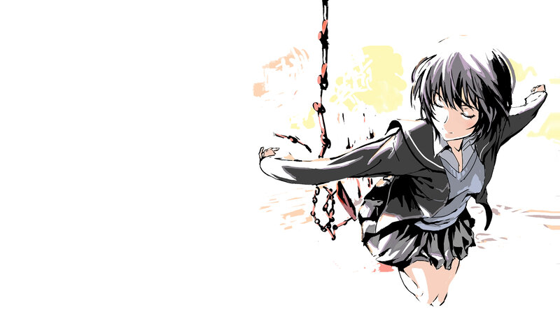 anime girl on swing