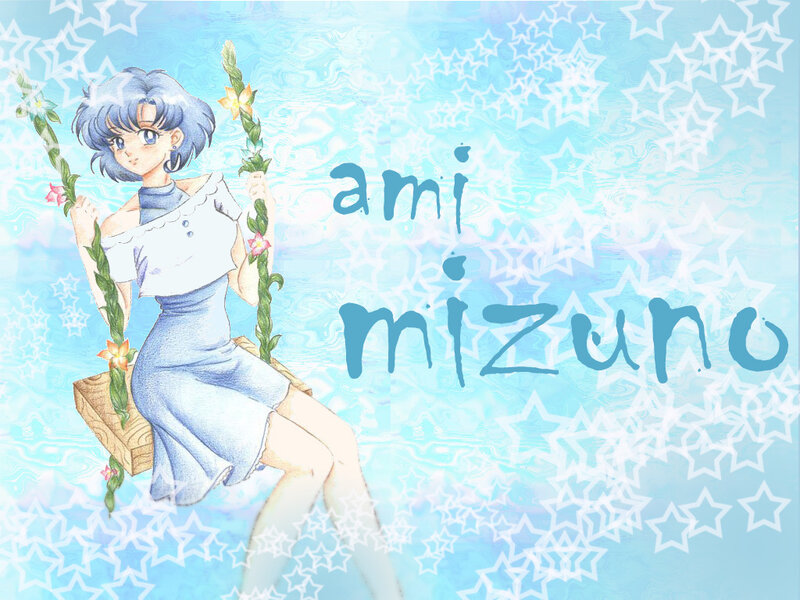 Anime Girl on Swing — Blue