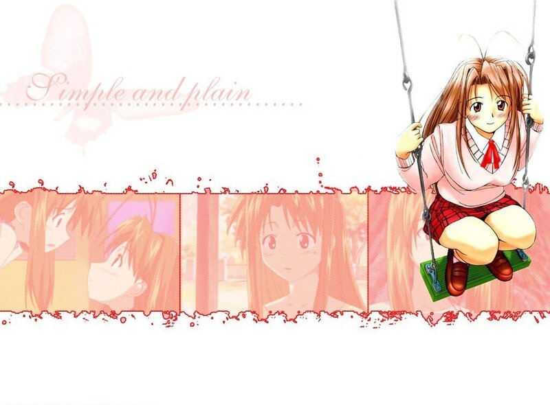 Anime Girl on Swing — Pink, Calm, Afternoon