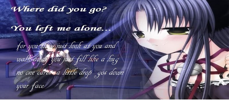 Anime Girl on Swing — Purple