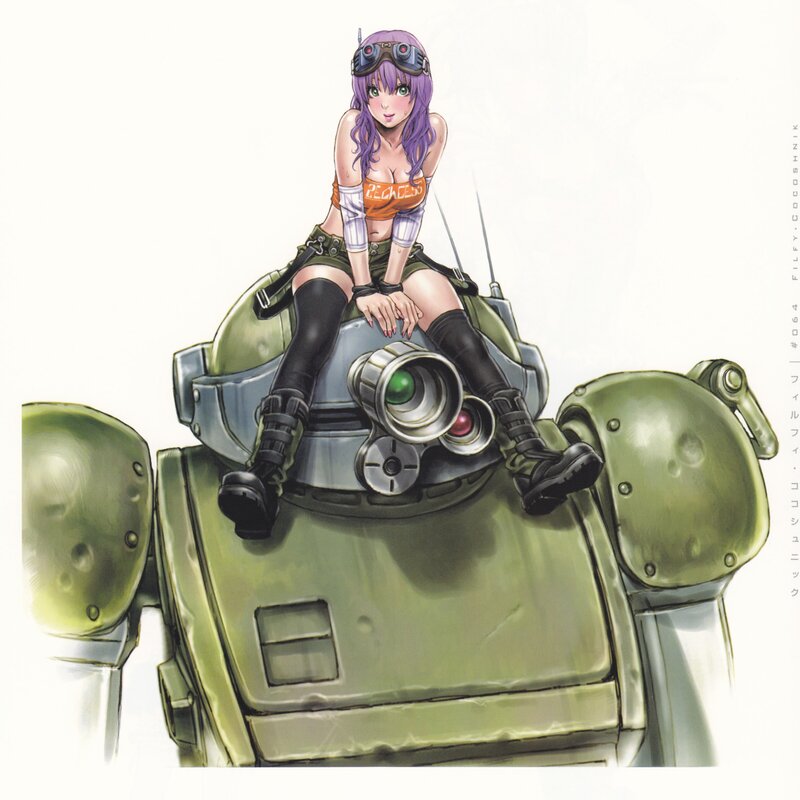 Anime girl on tank