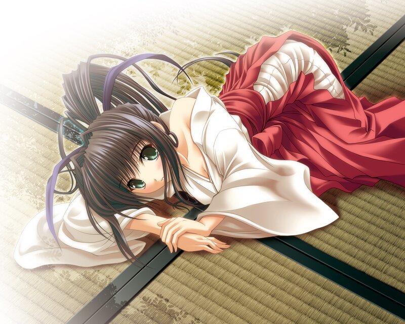 anime girl on tatami mat